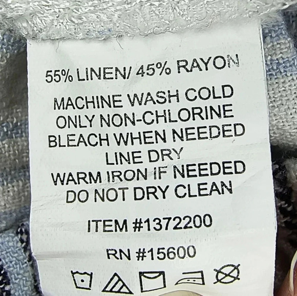 Briggs Women's Striped Linen Blend Pull on Wide Leg Pants, Resortwear Coastal, L - Picture 4 of 8